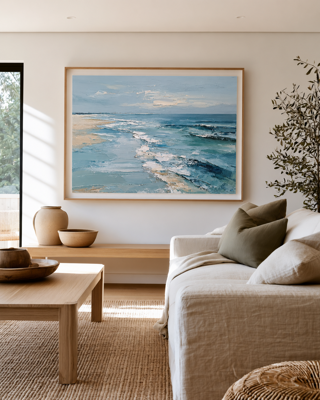 oft Tides — Original Hand-Painted Abstract Coastal Oil Painting