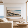 Australian Coastal Landscape Painting | Neutral Beach Wall Art | Contemporary Ocean Canvas | Coastal Home Decor