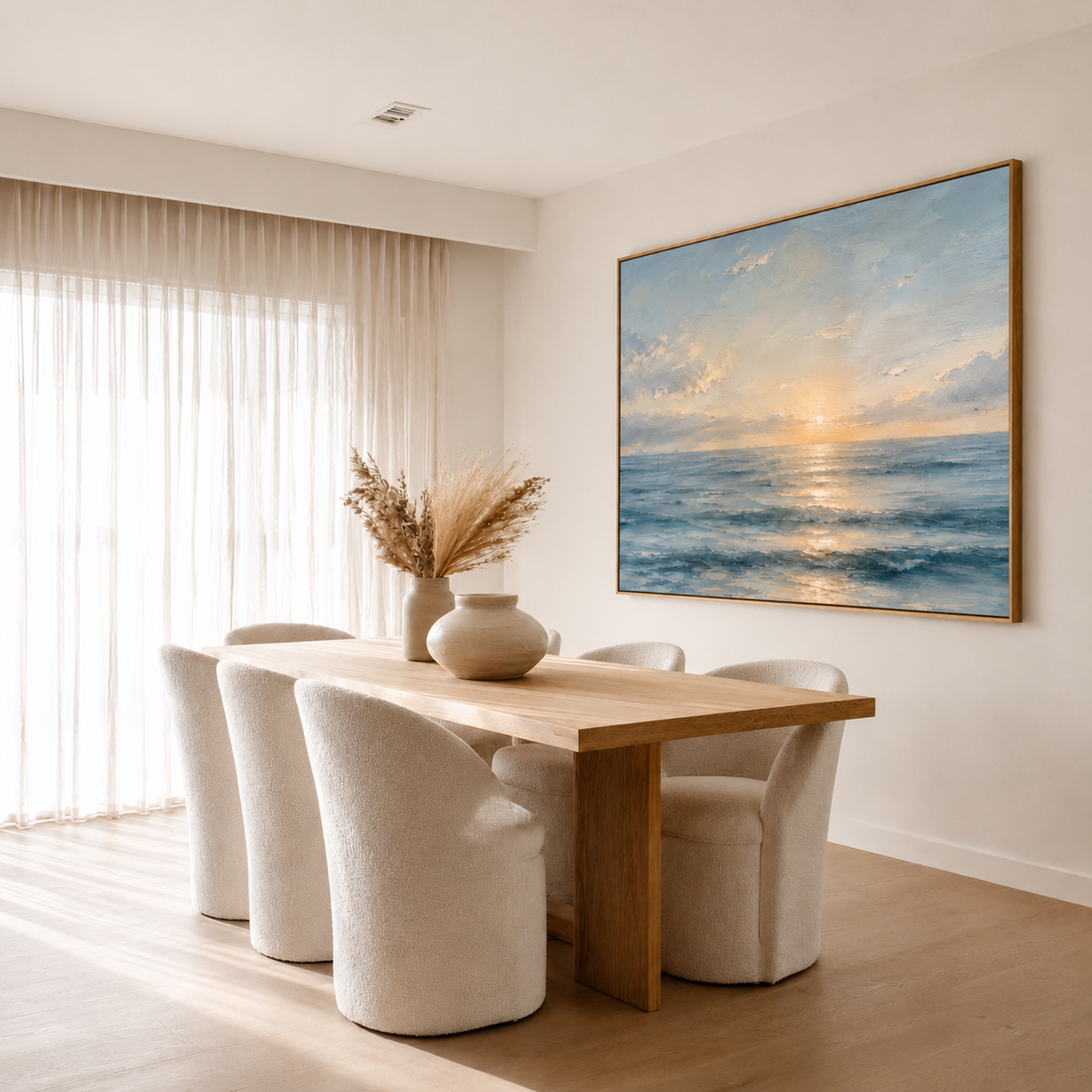 Quiet Horizon — Original Hand-Painted Coastal Oil Painting