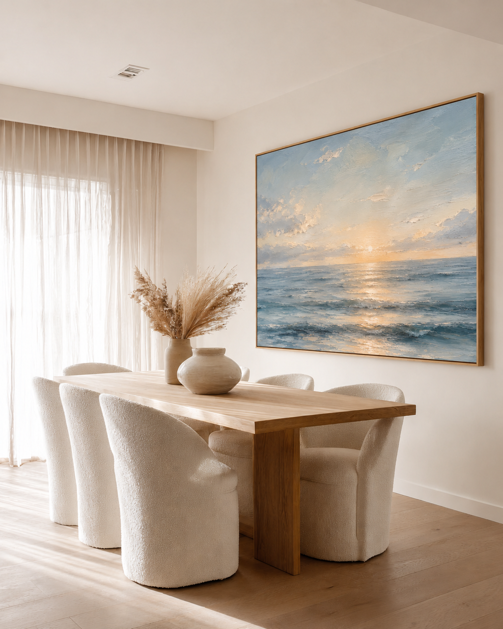 Quiet Horizon — Original Hand-Painted Coastal Oil Painting