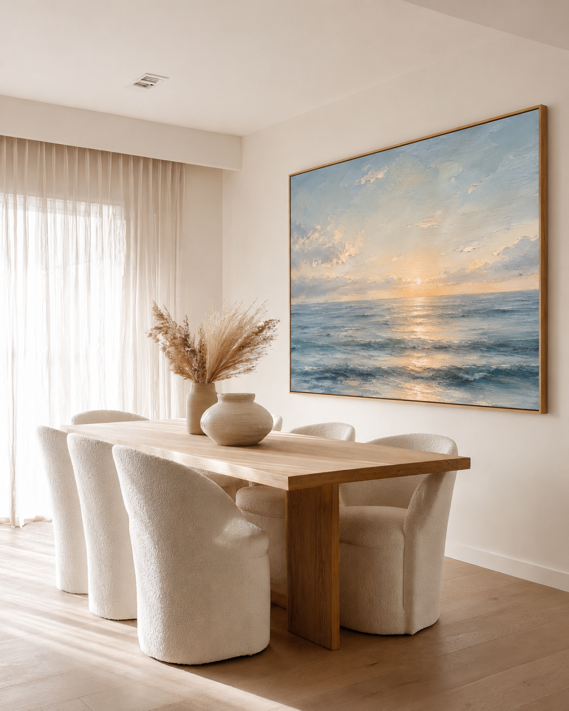 Quiet Horizon — Original Hand-Painted Coastal Oil Painting