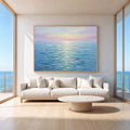 Ocean Glow Hand-Painted Abstract Seascape | Colourful Coastal Wall Art | Textured Ocean Canvas